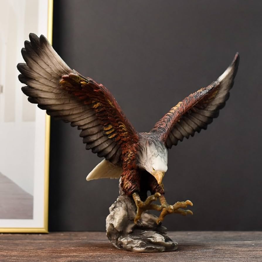 Amazon.co.jp: Brfveob 棚の装飾のための現代幸運な鷲の置物風水